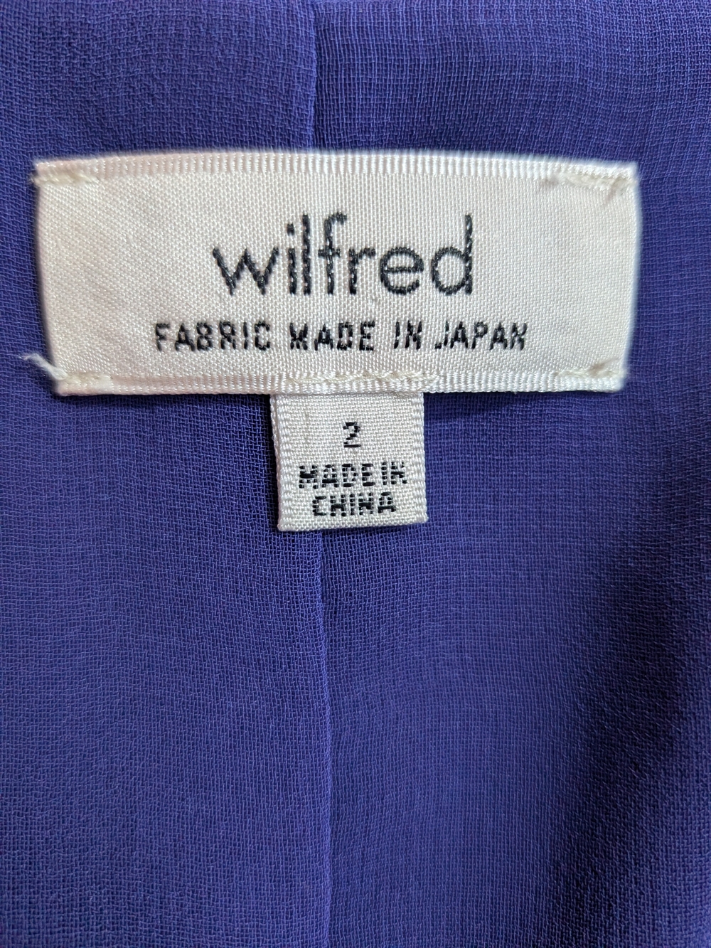 Aritzia Wilfred Foucault Japanese Crepe Fit Flare Skater Dress Cobalt Blue 2 - Picture 3 of 6